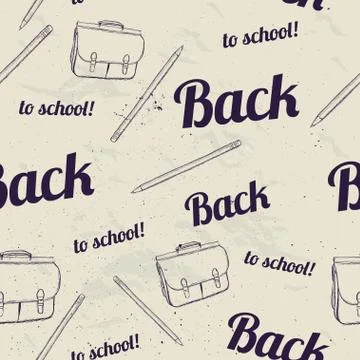 Back to school seamless pattern. Stock Illustration