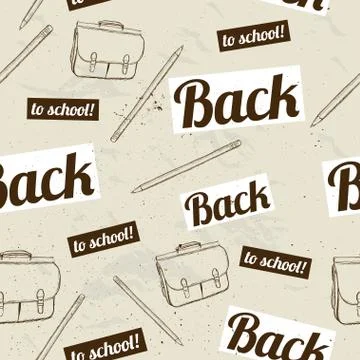 Back to school seamless pattern. Stock Illustration