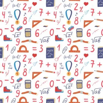 Back to school seamless pattern Illustrazione stock