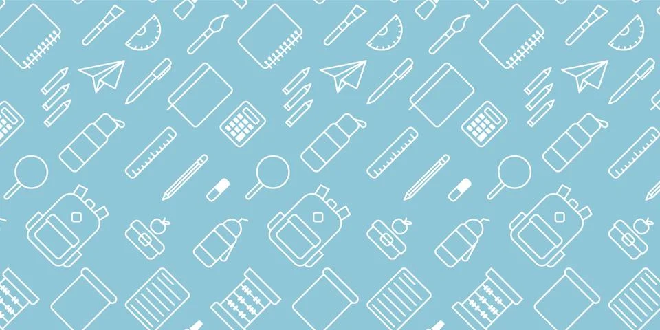 Back to School Seamless Pattern Stock-Illustration