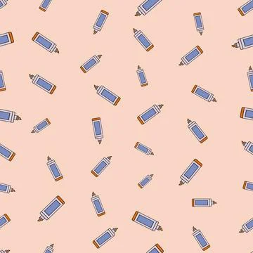 Back to school seamless pattern. Stock Illustration