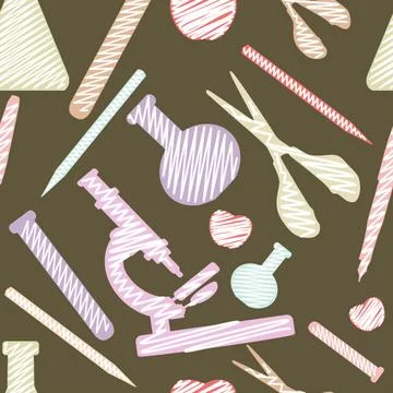 Back to school seamless patterns. Stock Illustration