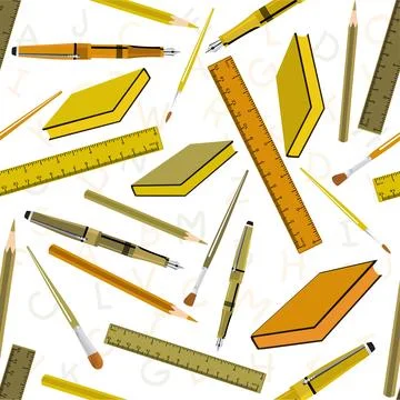 Back to school seamless patterns. 스톡 일러스트