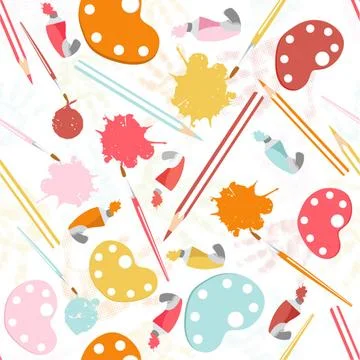 Back to school seamless patterns. Stock Illustration