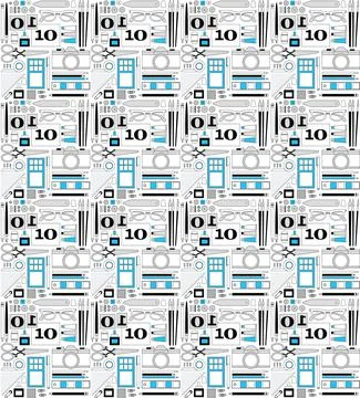 Back to school seemless pattern Stock Illustration