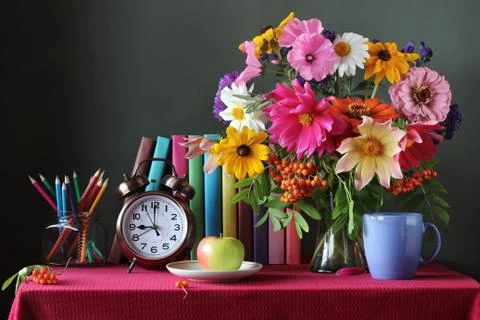 Back to school. September 1, knowledge day. The teacher's day. Foto stock