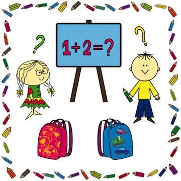 Back to school set Stock Illustration