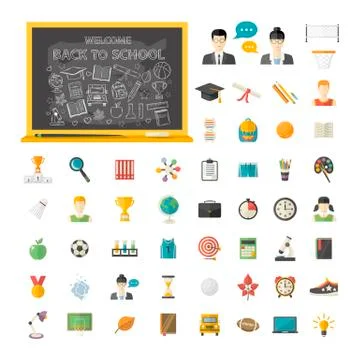 Back to school set. Stock Illustration