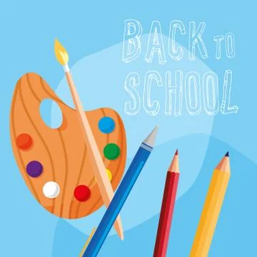 Back to school set items Illustrazione stock