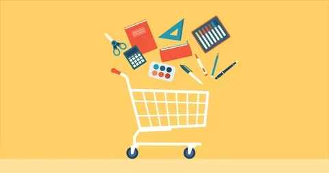 Back to school shopping Stock Footage 118088885