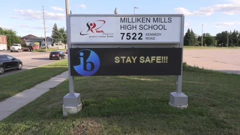 Back to school shopping sign during COVID 19 pandemic Stock Footage 136732393
