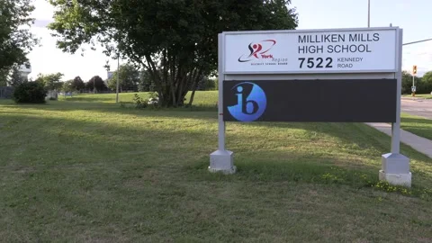 Back to school shopping sign during COVID 19 pandemic Stock Footage 136736997