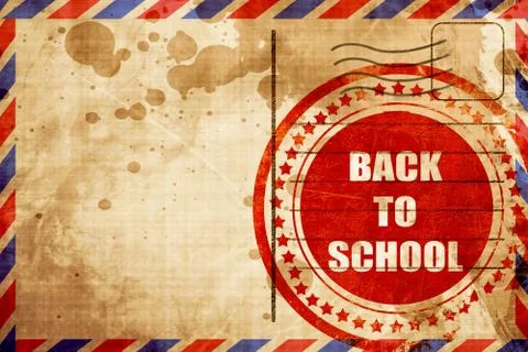 Back to school sign Stock Illustration