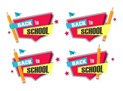 Back to school sign Stock Illustration