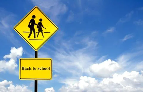 Back to school sign Stockfoto's