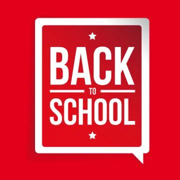 Back to School sign speech bubble Stock Illustration