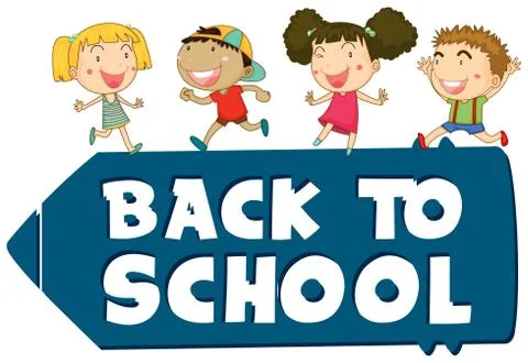 Back to school sign theme Stock Illustration