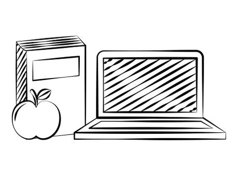 Back to school sketch Illustrazione stock
