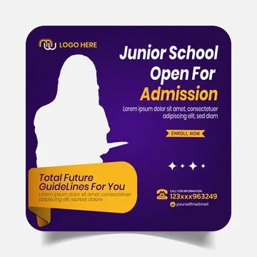 Back To School Social Post Design Template Stock Illustration