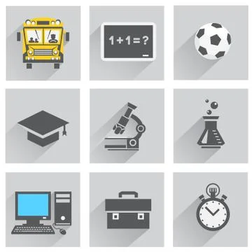 Back to school speech and thought Stock Illustration