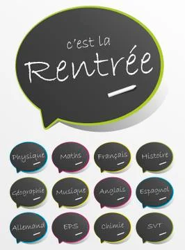 Back To School Speech Bubbles Stock Illustration