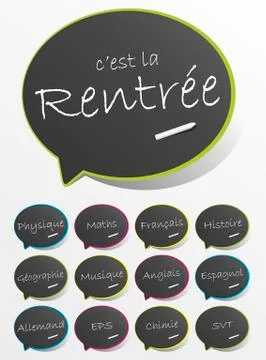 Back To School Speech Bubbles Stock Illustration