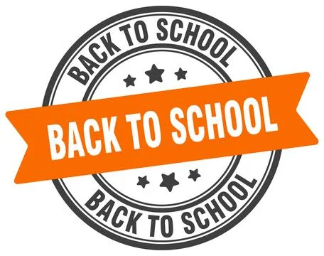 Back to school stamp. back to school label on transparent background. round.. Stock-Illustration