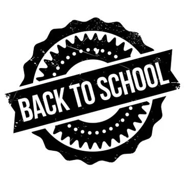 Back to school stamp Stock Illustration