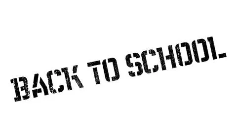 Back to school stamp Stock Illustration