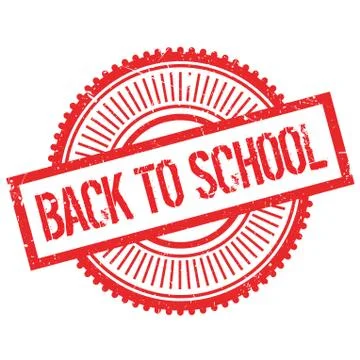 Back to school stamp Stock Illustration