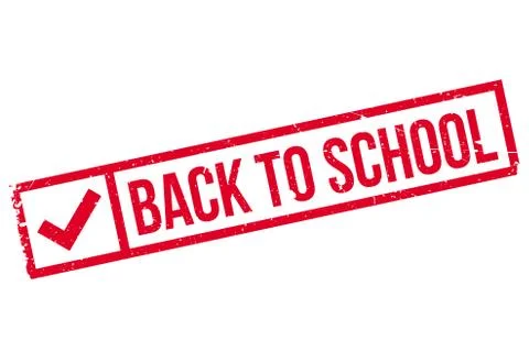 Back to school stamp Stock Illustration