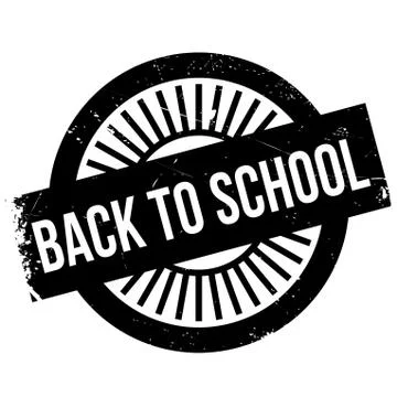 Back to school stamp Stock Illustration