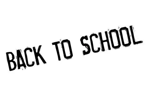 Back to school stamp Stock Illustration
