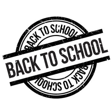 Back to school stamp Stock Illustration