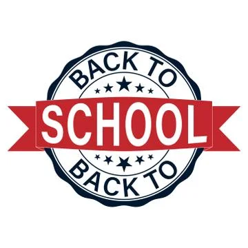 Back school stamp on white background VECTOR ILLUSTRATION Stock Illustration