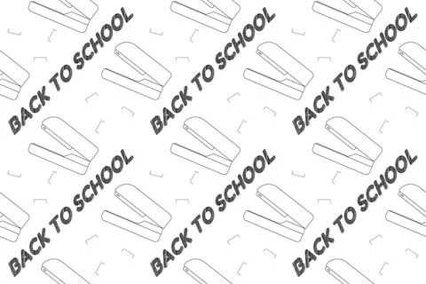 Back to School Stapler Coloring Page Pattern 스톡 일러스트