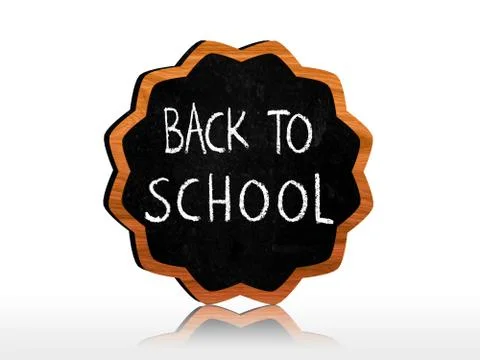 Back to school on starlike blackboard Stock Illustration