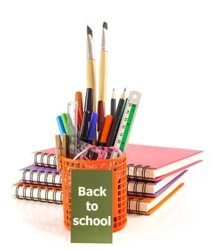 Back to school - stationery accessories Stock Photos