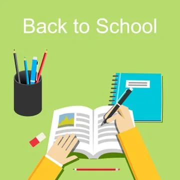 Back to school. Studying concept illustration. Stock Illustration