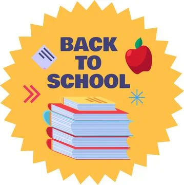 Back to school for studying subject lesson vector Stock Illustration
