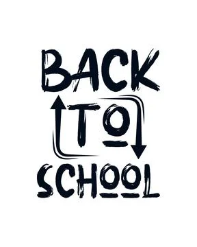 Back to school. stylish typography design. Illustrazione stock