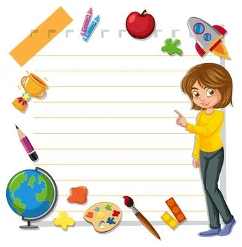 Back to School Supplies and Learning Illustrazione stock