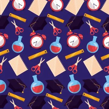 Back to school supplies flat design 스톡 일러스트