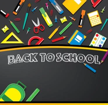 Back to school supplies Stock Illustration