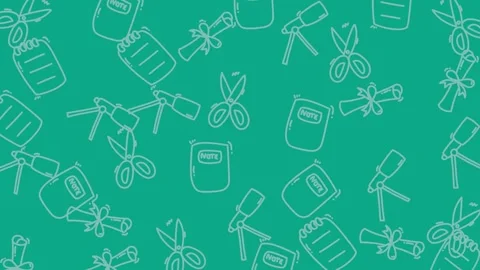 Back to School Supplies Pattern Background for Education. Stock Footage 321854068