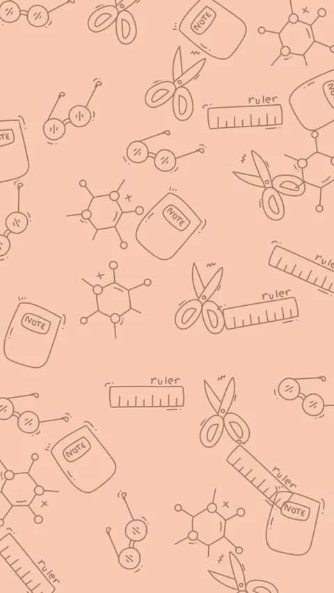 Back to School Supplies Pattern - A Fun and Educational Design. Stock Footage 322986913