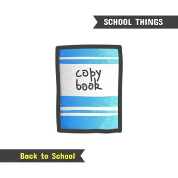 Back to School Supplies, vector hand drawn icon Stock Illustration