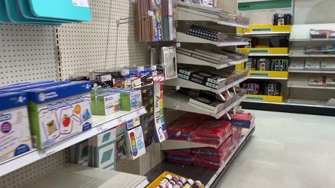 Back to School Supply Shopping Stock Footage 157188341