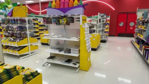 Back to School Supply Shopping at Target Stock Footage 157541004