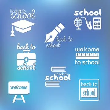 Back to school symbols Stock Illustration